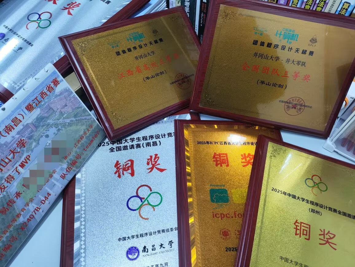 算法竞赛奖牌、证书与获奖纪念牌